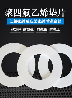 聚四氟乙烯密封垫改性纯四氟垫片耐酸碱RPTFE铁氟龙F4法兰垫片