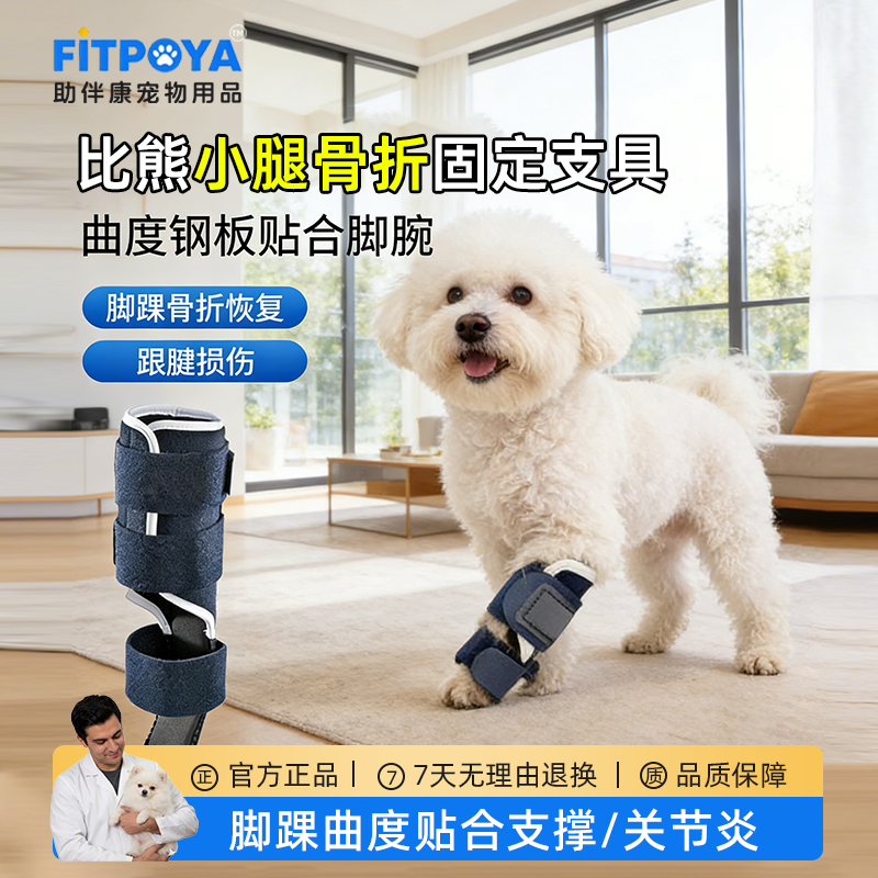 宠物狗狗脚踝护具小腿骨折固定支具脚踝受伤护具套腿关节脱位疼痛