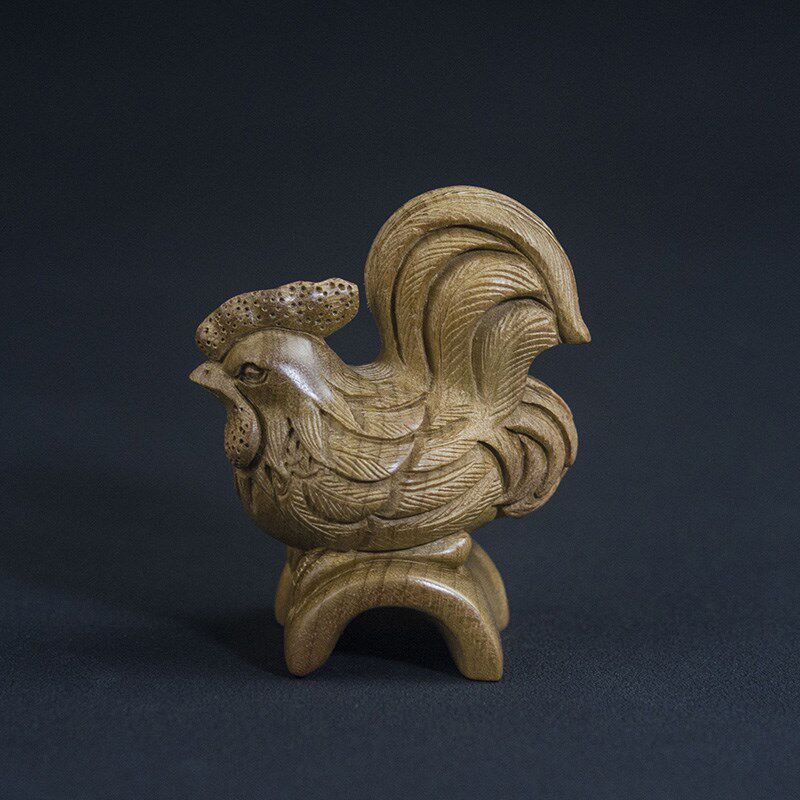 金丝楠木生肖动物湘工鼠牛虎兔龙蛇马羊猴鸡狗猪手把件桌面小摆件