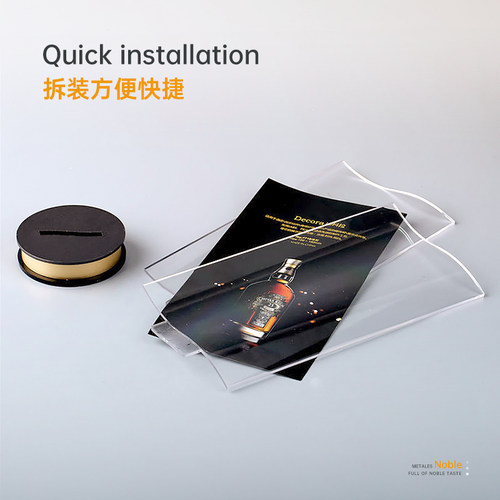 T型S型双面透明亚克力台签台卡桌面立牌酒水牌桌牌展示架餐厅台牌
