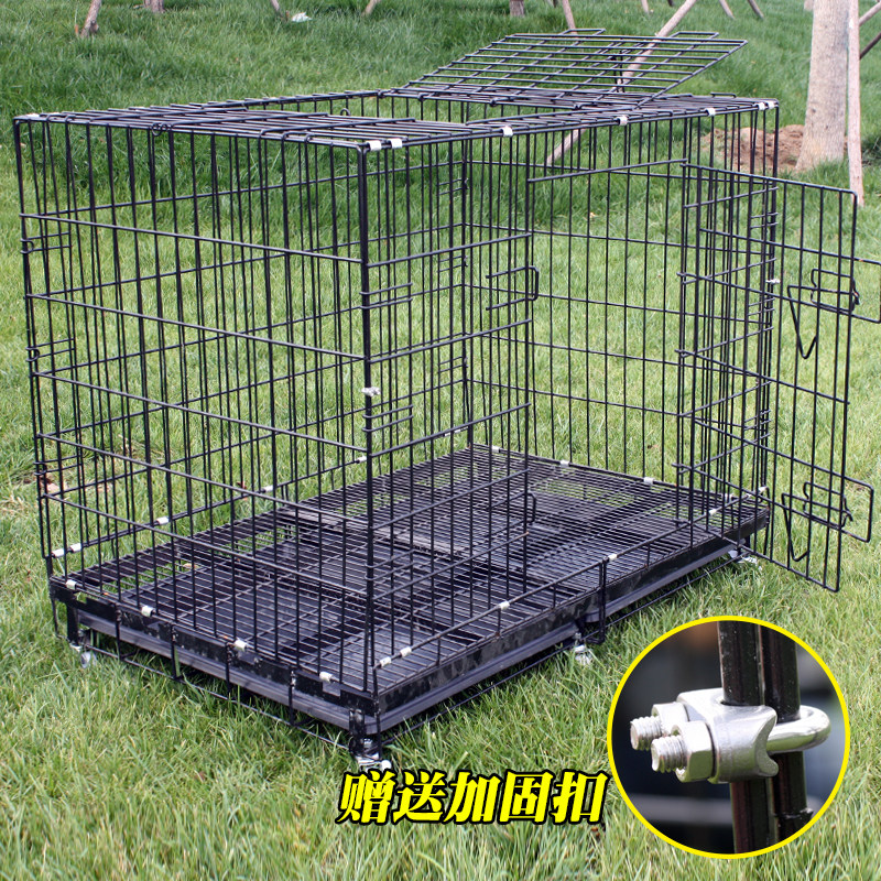 加粗折叠式s小型中l大型犬狗笼子泰迪金毛萨摩哈士奇家庭宠物笼子