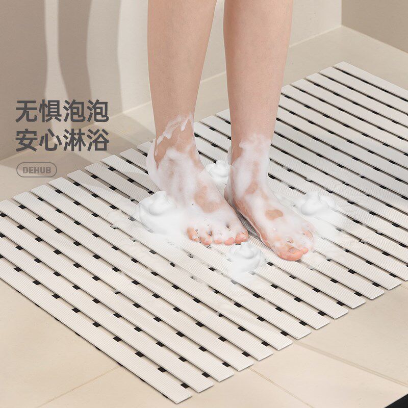 浴室地垫洗澡防摔防积水专用脚垫卫生间浴缸边踩脚垫淋浴房防滑垫