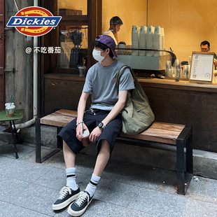 Dickies帝酷适26秋新色经典小LOGO刺绣徽章短袖T恤男女情侣内搭J