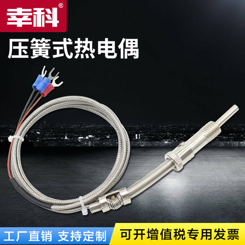 高灵敏压簧式热电偶热电阻PT100温度传感器测温探头WZPT-01温控