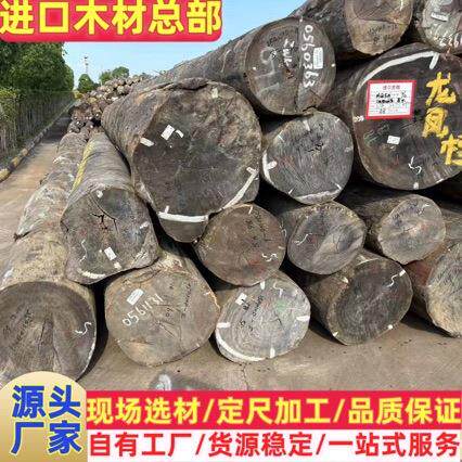 南美龙凤檀原木板材硬质家具材装修雕刻木料二翅豆地板木材