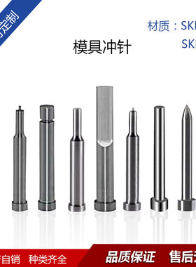 模具冲针 冲针冲头 T冲 SKD11 SKH51 冲针 高速钢不锈钢 非标定做