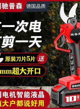 德国进口电动修枝剪果树粗枝剪刀充电式强力无线锂电园艺树枝电剪