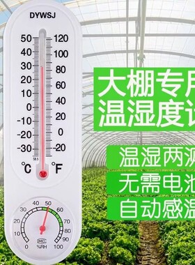 温室蔬菜大棚种植专用温湿度计家用室内温度表检测器监测养殖专用