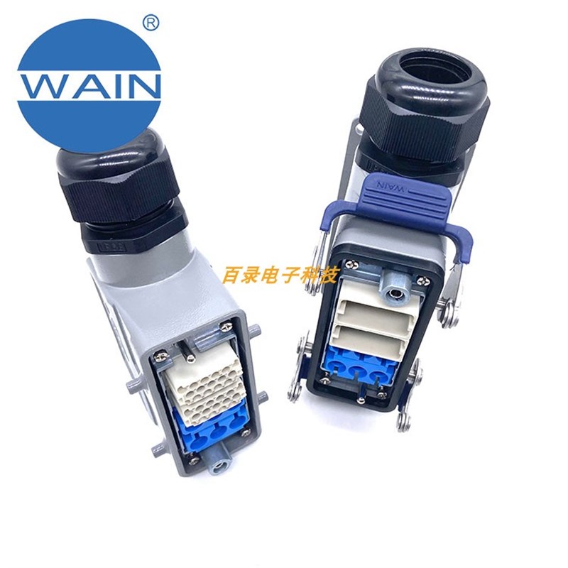 WAIN唯恩重载连接器 12针24芯信号6路6mm气路组合 浩亭哈丁航插