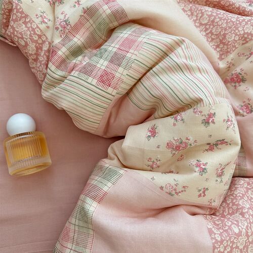 A类 双层纱百福全棉纱布床单床笠D被套单件床上用品三四件套可定