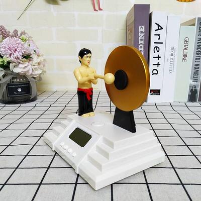 创意超响b闹钟强力叫醒男学生大声起床困难户变态复古敲锣打鼓摆