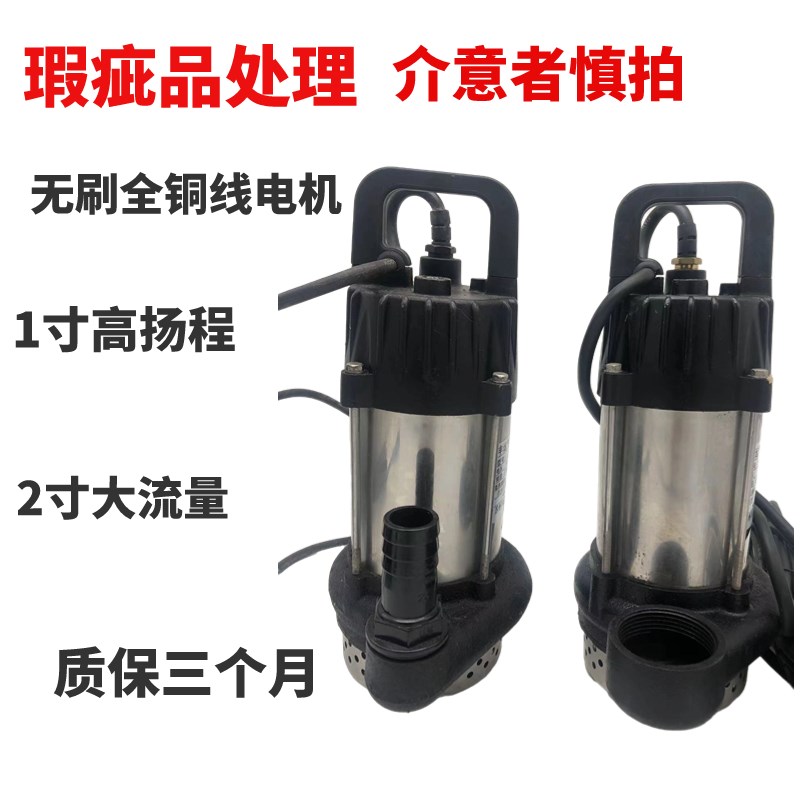 丰远翻新机直流无刷潜水泵2寸24v48v60v高扬程大流量深井泵抽水机