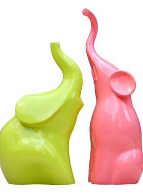 玻璃钢卡通大象雕塑摆q件户外别墅花园幼儿园草坪装饰园林景观小