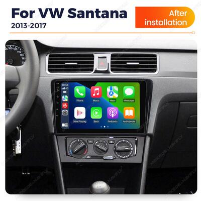 适l用大众VW Santana 2013-207安631卓大1中控导航蓝屏牙Carpay