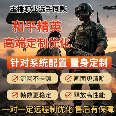 和平精英吃鸡绝地求生PUBG系统定制调试优化掉帧卡顿画质提升fps