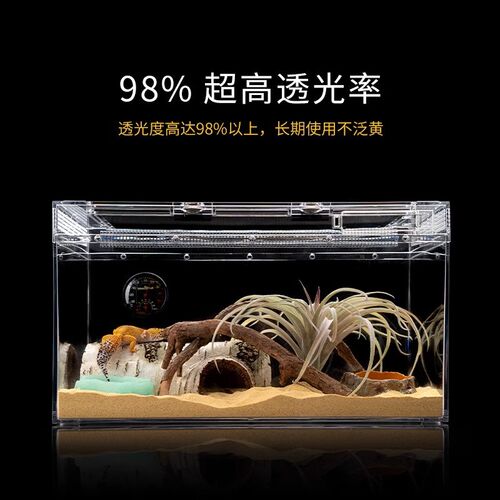 守宫鬃狮蜥角蛙蛇寄居蟹乌龟饲养缸爬宠造景爬虫缸雨林专用饲养盒