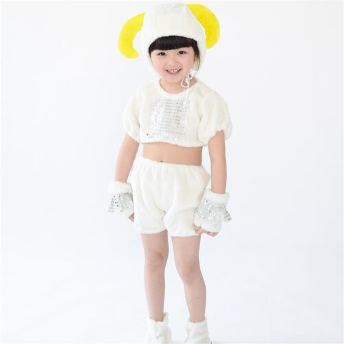 新款六一儿童小羊演出服喜气洋洋大灰狼和小羊动物表演服小羊服装