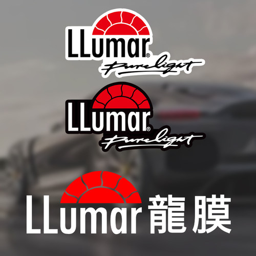 龙膜logo贴汽车贴纸创意个性后三角侧窗后档风玻璃金属小标饰贴