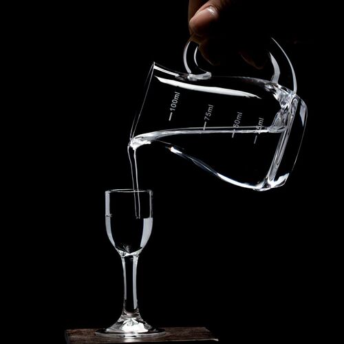 白酒分酒器红酒醒酒器水晶玻璃带刻度家用分酒壶白酒倒酒器