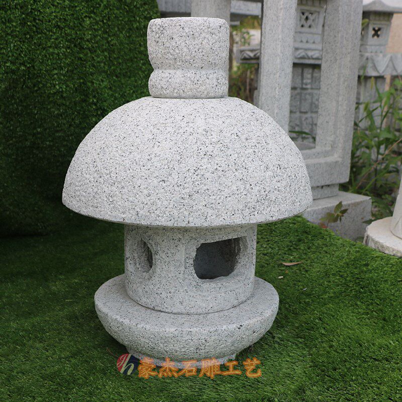 日式复古石灯笼庭院石灯天然石灯笼园林景观石灯花园装饰石灯摆件