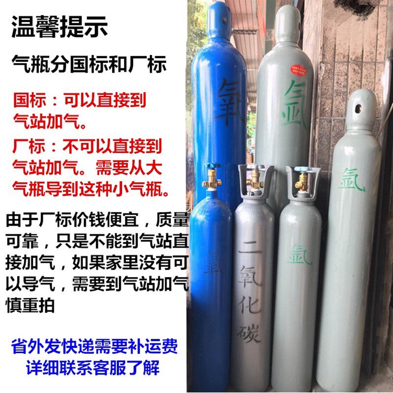 氩气瓶小型便携式氩气瓶6.8.10.12.14小钢二氧化碳气瓶钢瓶空瓶子