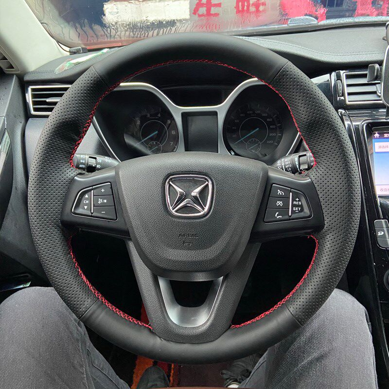 适用于16江铃驭胜S350专用手缝方向盘套 驭胜S330域虎3域虎7域虎9