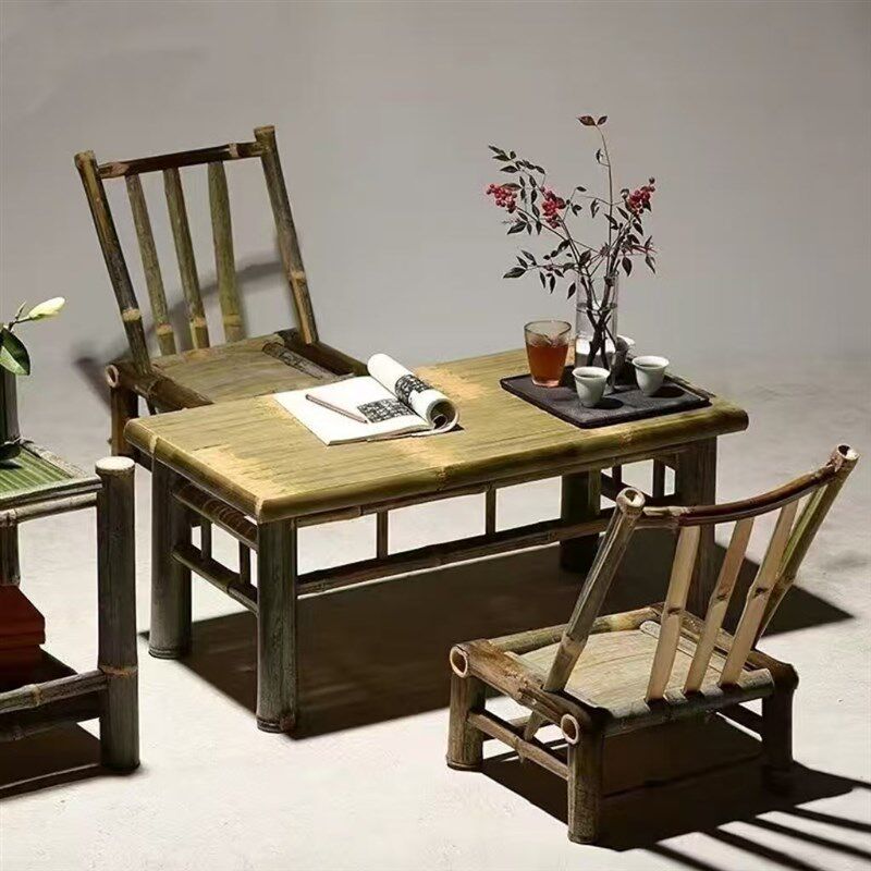 竹桌子竹桌椅竹子餐厅火锅桌子庭院户外休闲田园风竹制品