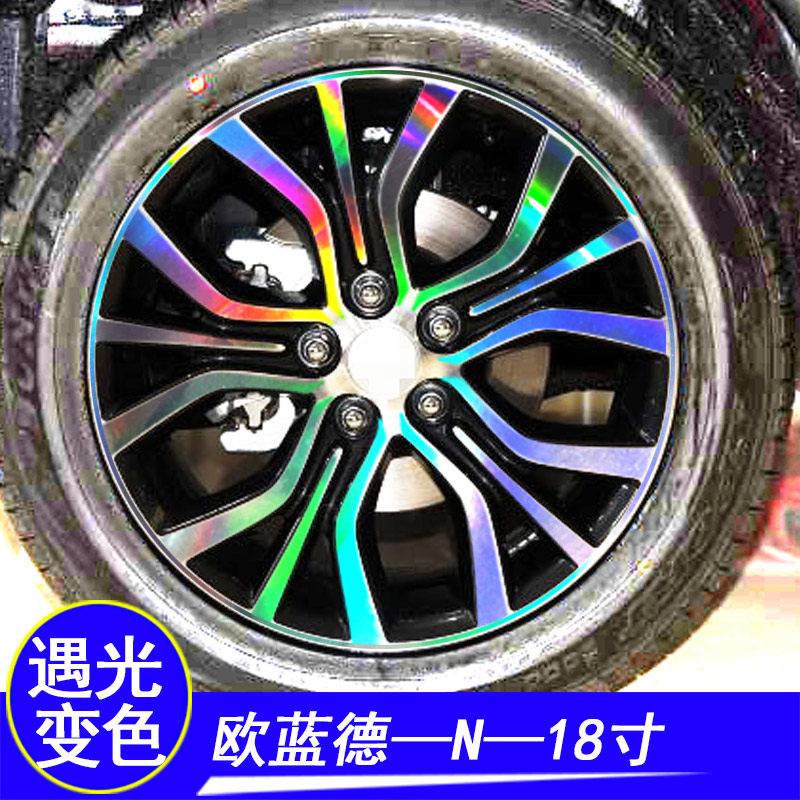 专用于三菱欧蓝德改装专用碳纤维轮胎贴纸 欧蓝德装饰车贴遮划痕