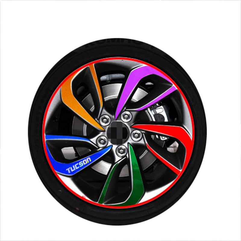 现代全新途胜改装专用轮毂贴纸