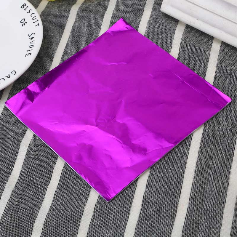 包装铝箔纸 9*9厘米彩色光面锡纸 桔柑普茶叶饼手工黑糖红糖果用