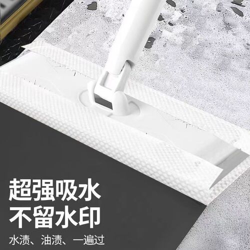 加厚静电除尘纸吸灰尘宠物毛发免洗拖布擦地干巾一次性拖把替换布