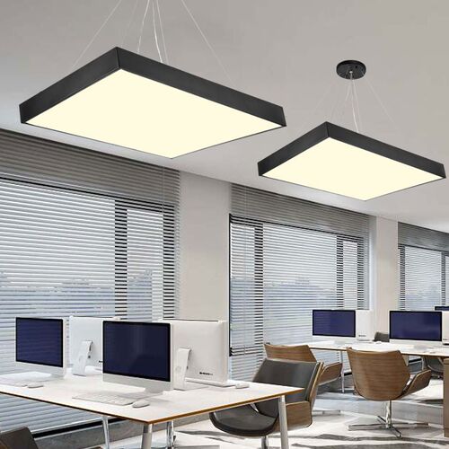 简约led吊灯正方形办公室工作室会议室健身房商场超市工程照明灯