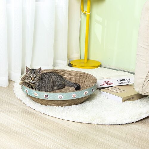 疯狂的主人猫抓板窝碗形大号猫窝宠物猫玩具瓦楞纸猫爪板磨爪器