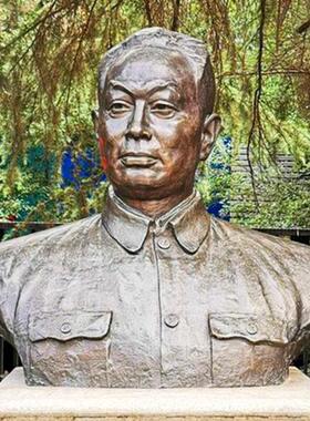 陈赓将军元帅人物胸像真人肖像玻璃钢铸铜校园文化广场雕塑摆件