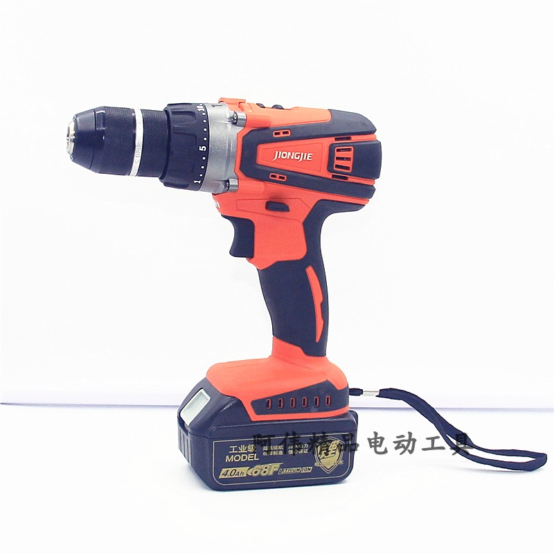 炯杰EC128三功能冲击无刷锂电钻21V/4.0Ah工业级电动螺丝刀明辉