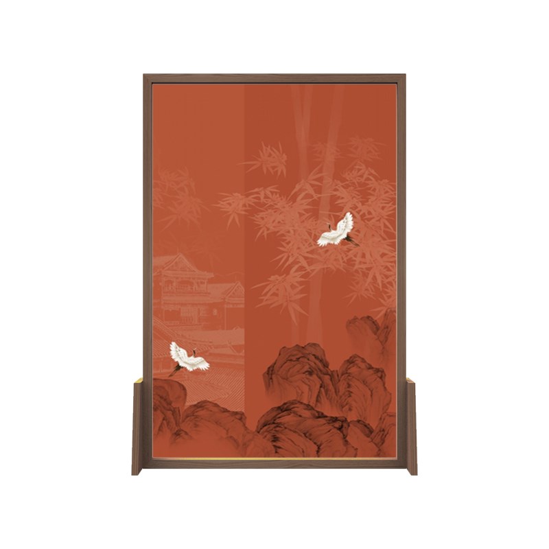 新中式屏风隔断客厅实木茶室家用卧室遮挡床边书房禅意可移动座屏