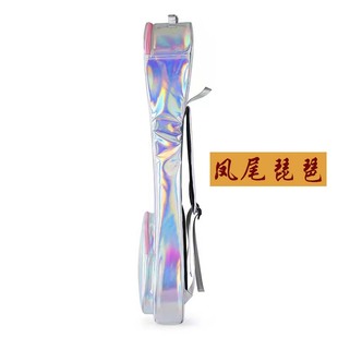 艺美镭射凤尾琴琵琶包亮面加厚可携式琴盒漆皮防水防摔琴袋双肩包