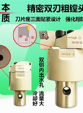 双刃粗镗刀头套装镗刀台湾BT40-TWN/RBH可调数控强力双刃粗镗头