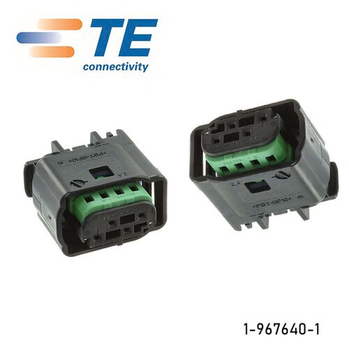 TE AMP/泰科 1-967640-1 连接器 防水插头 转向 4孔  原装现货