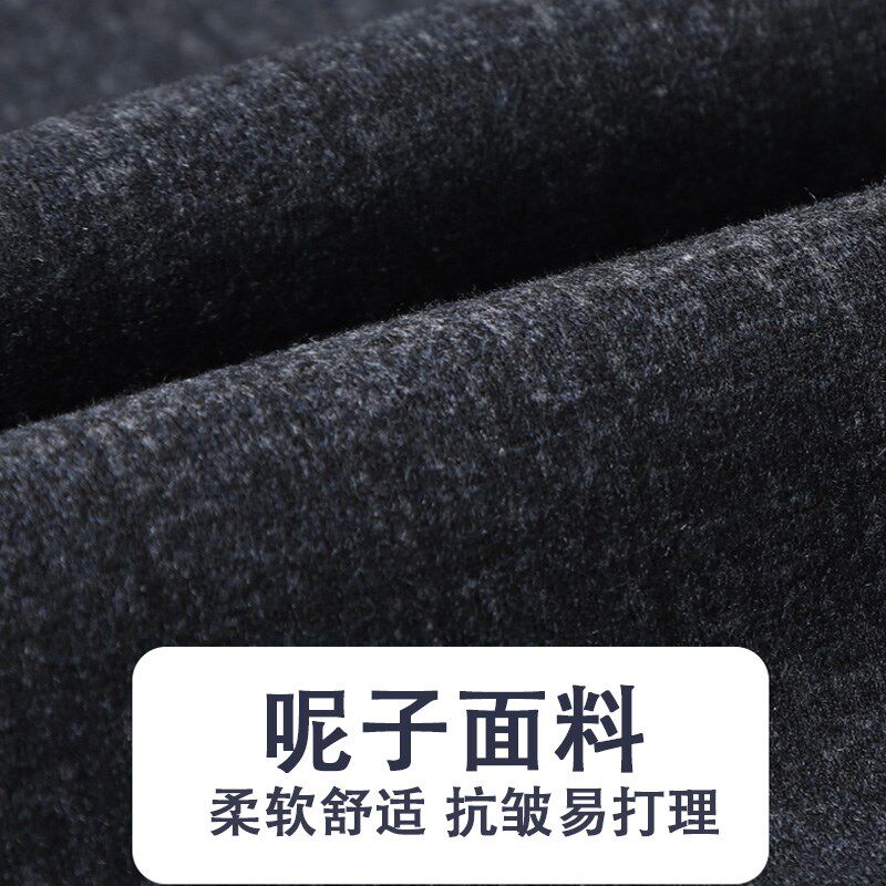 中老年男士秋装套装厚款爸爸装夹克春秋款70岁爷爷老年人呢子外套
