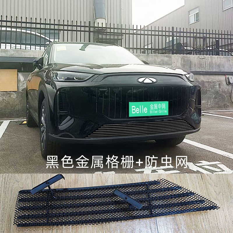 奇瑞风云T9防虫网前脸改装件外观金属中网装饰条水箱防絮亮条用品