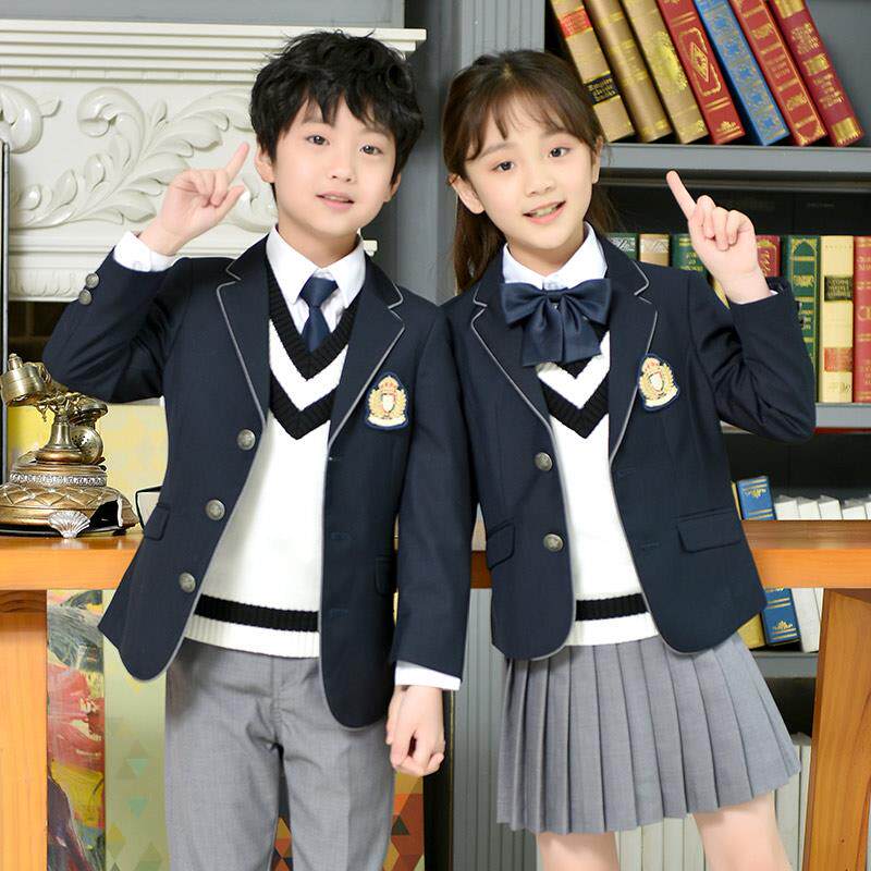 西装校服套装幼儿园园服秋冬季男女儿童西服礼服小学生学院风班服