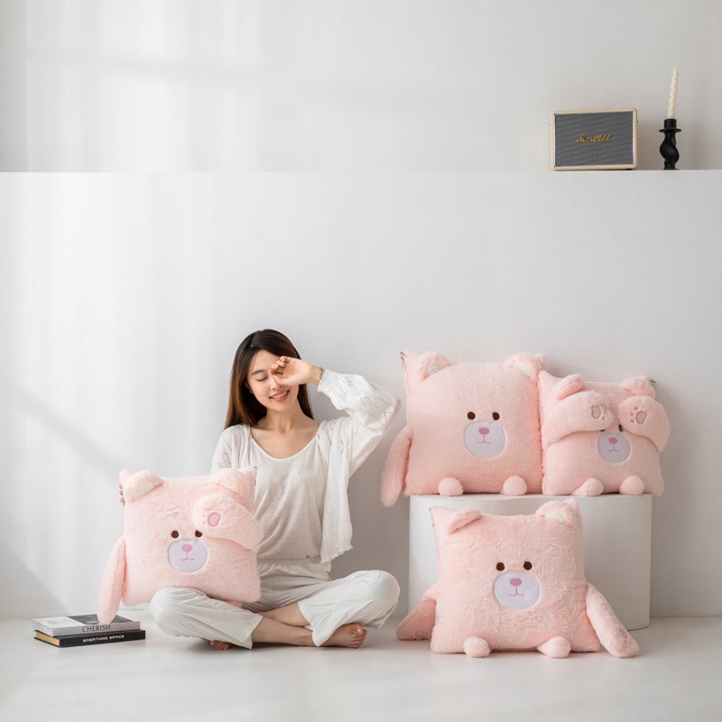 车载卡通抱枕被子两用车用2025新款加绒加厚午睡枕头毯子二合一