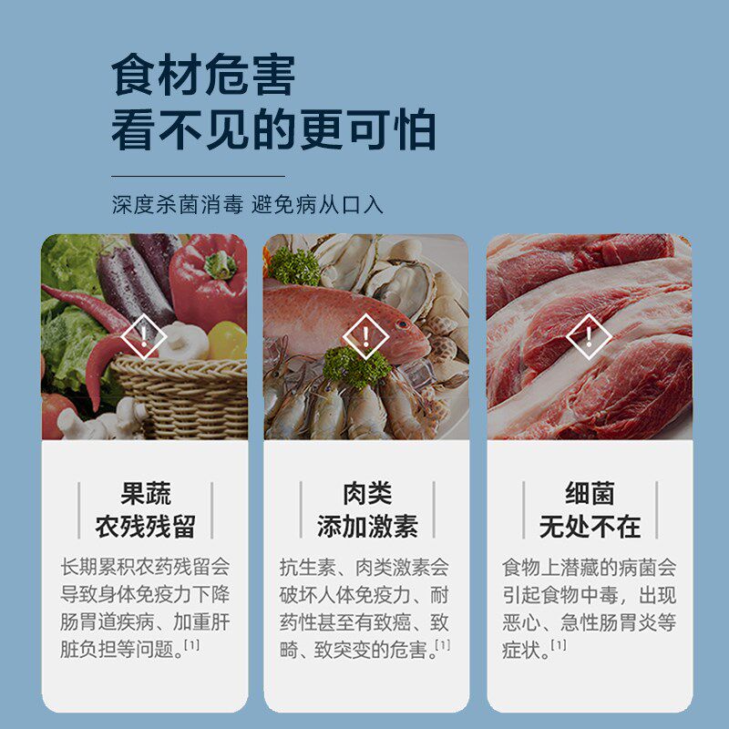 皇帝尼果蔬清洗机食材净食机家用洗菜机去除农残杀菌果蔬净化器