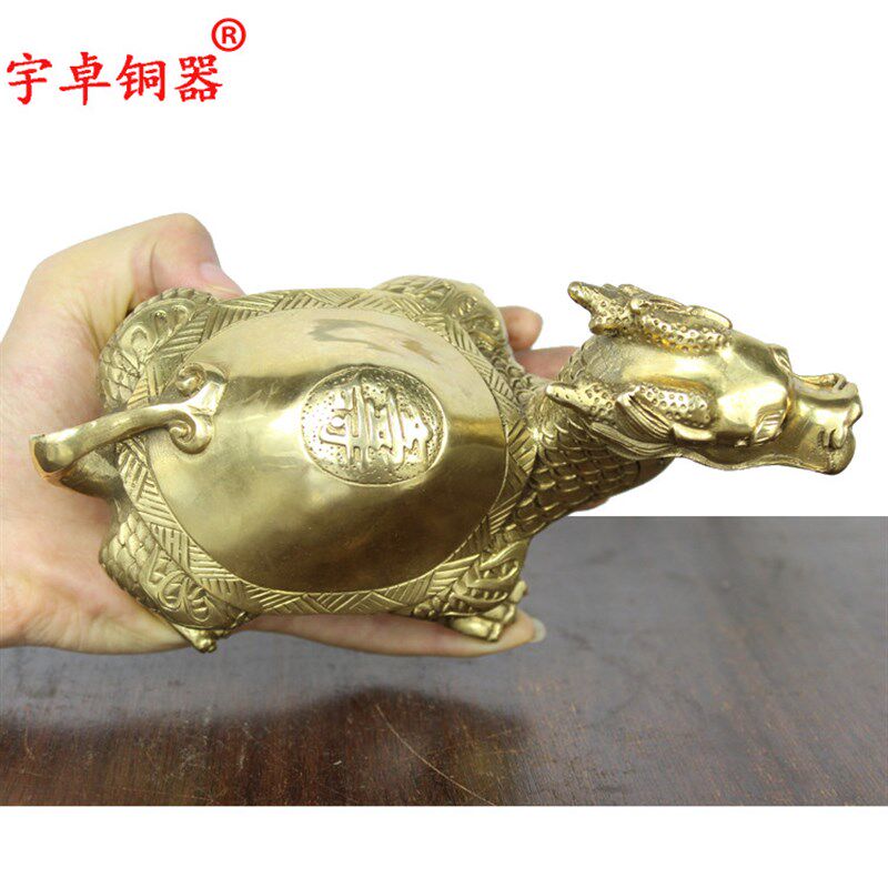 宇卓铜器 纯铜龙龟黄铜龙龟寿字龙龟工艺品摆件