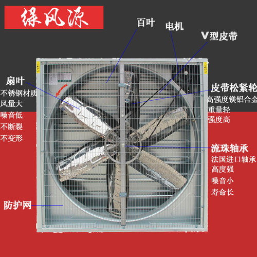 1380型负压风机  温室车间降温设备 源头 木工换气风机