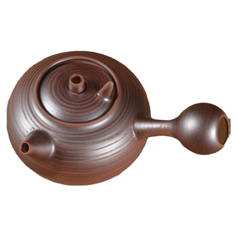 原矿白泥煮茶壶明火木碳炭炉酒精电陶炉烧水泡茶侧把耐热通心陶壶