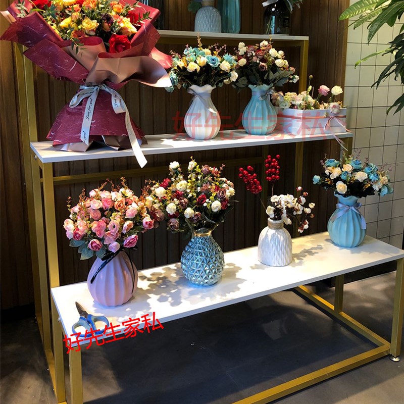 花架阳台置物架铁艺阶梯室内落地花盆架鲜花店绿萝专用展示架货架