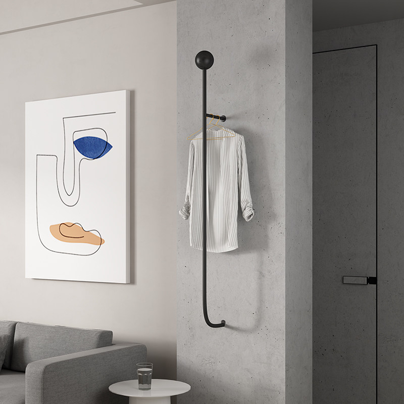 北欧挂衣架衣帽架壁挂墙上简易衣架挂包架衣服架子家用卧室创意