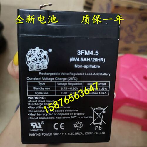 童乐星电池 3FM4 3FM4.5 6V4AH/20HR 儿童机车电动三轮车蓄电池